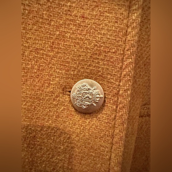 J Crew Majesty wool pea coat in a beautiful fall, dark yellow, mustard color - Picture 2 of 6